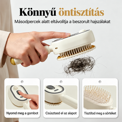 BILLHOL® ✨ Elektrický rozprašovací kartáč na vlasy 5 v 1 – Hladké, lesklé vlasy bez krepatění | Rozčesává, masíruje a osvěžuje