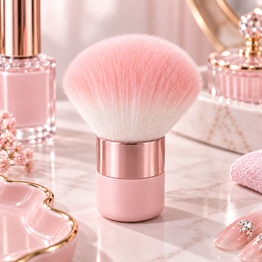 Pink White Gradient Soft Nail Dust Brush