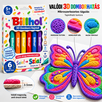 Rendelj Ma És Spórolj 50%-ot丨𝐁i𝐥𝐥𝐡𝐨𝐥® 3D Domborműves Művészeti Toll – Alakítsd A Sík Rajzokat Tapintható 3D Alkotásokká